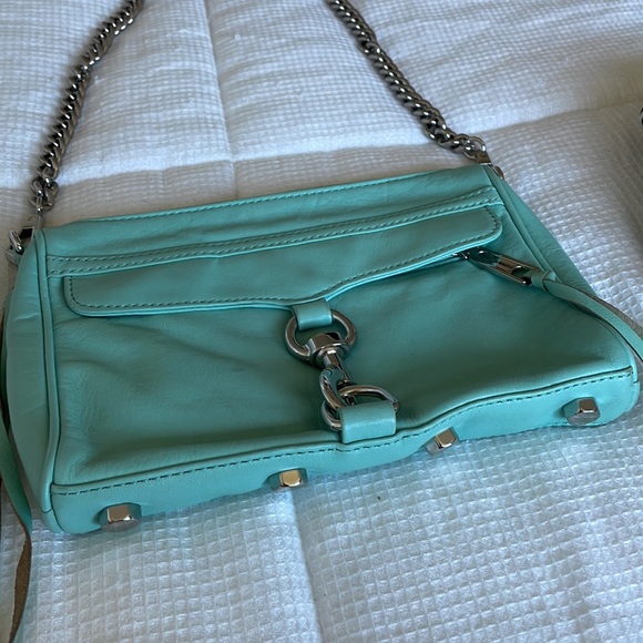 Rebecca Minkoff Ice Blue Crossbody Purse | 100% Leather - Picture 5 of 14